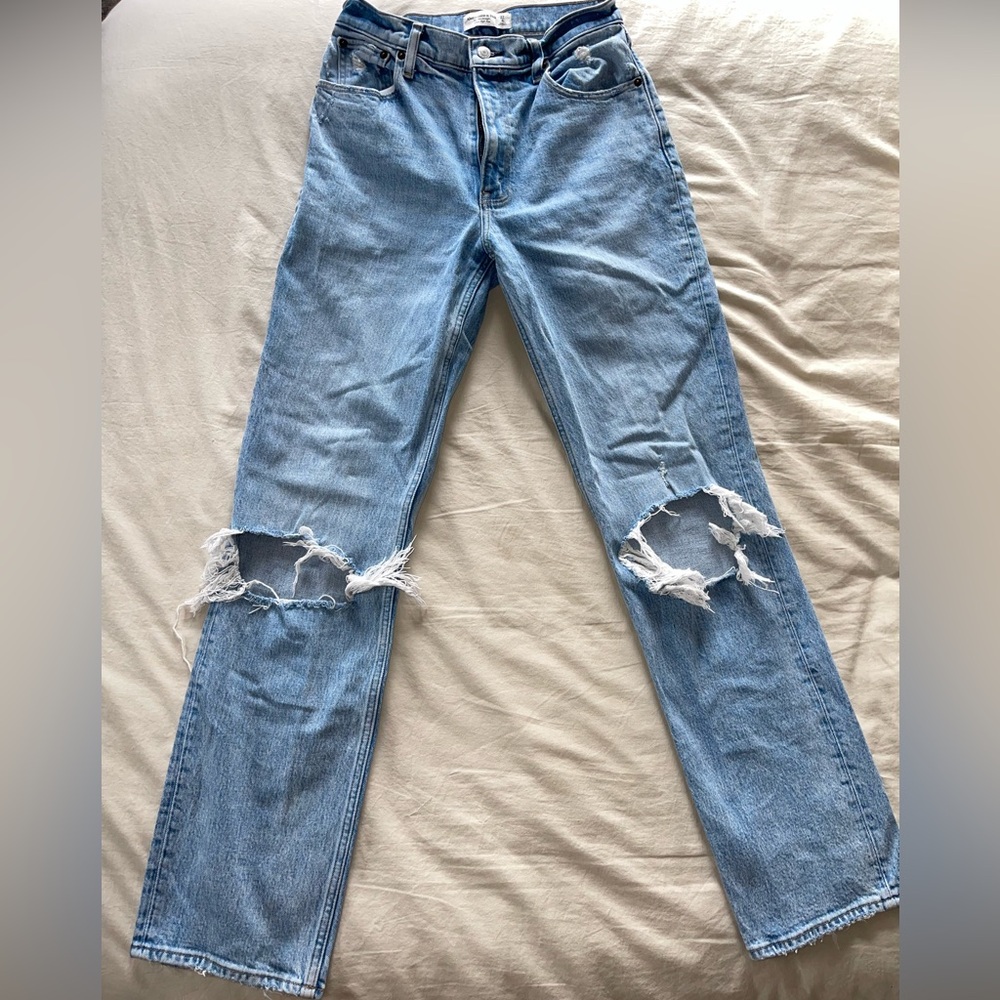 ABERCROMBIE & FITCH 90s Ultra High Rise Jeans RIPPED